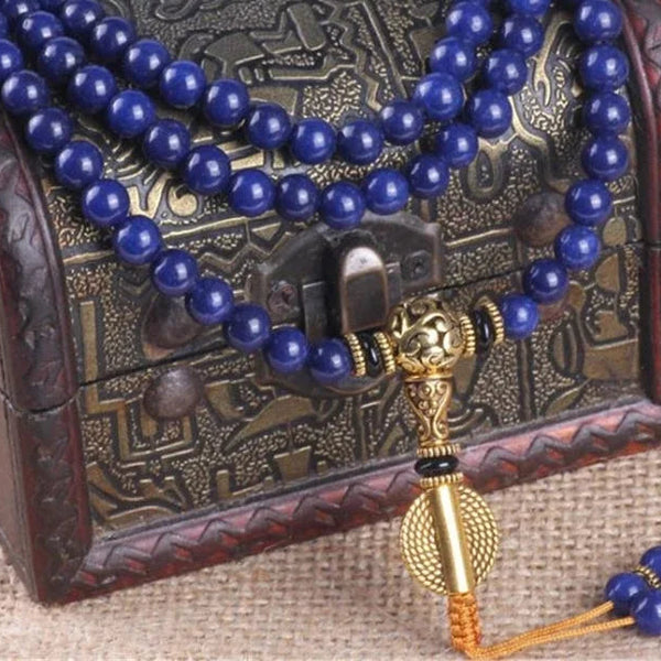 Blue Lapis Lazuli Prayer Mala-ToShay.org