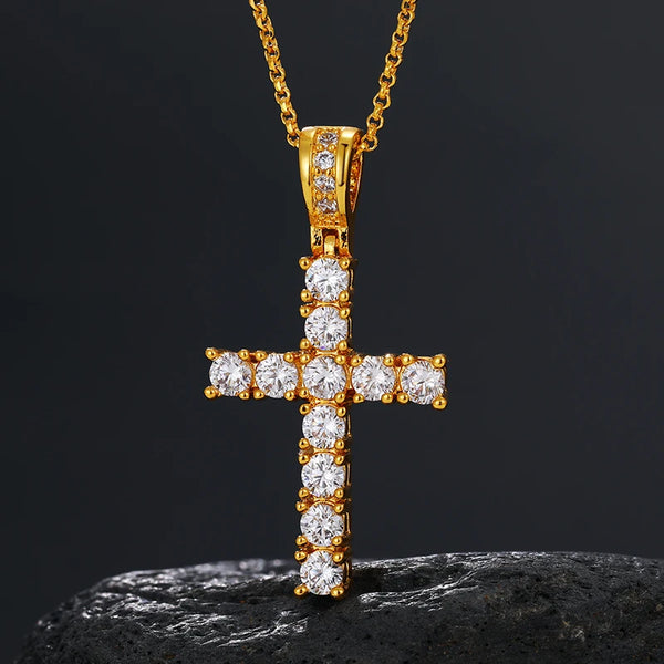 Silver Cross Pendant Necklace-ToShay.org