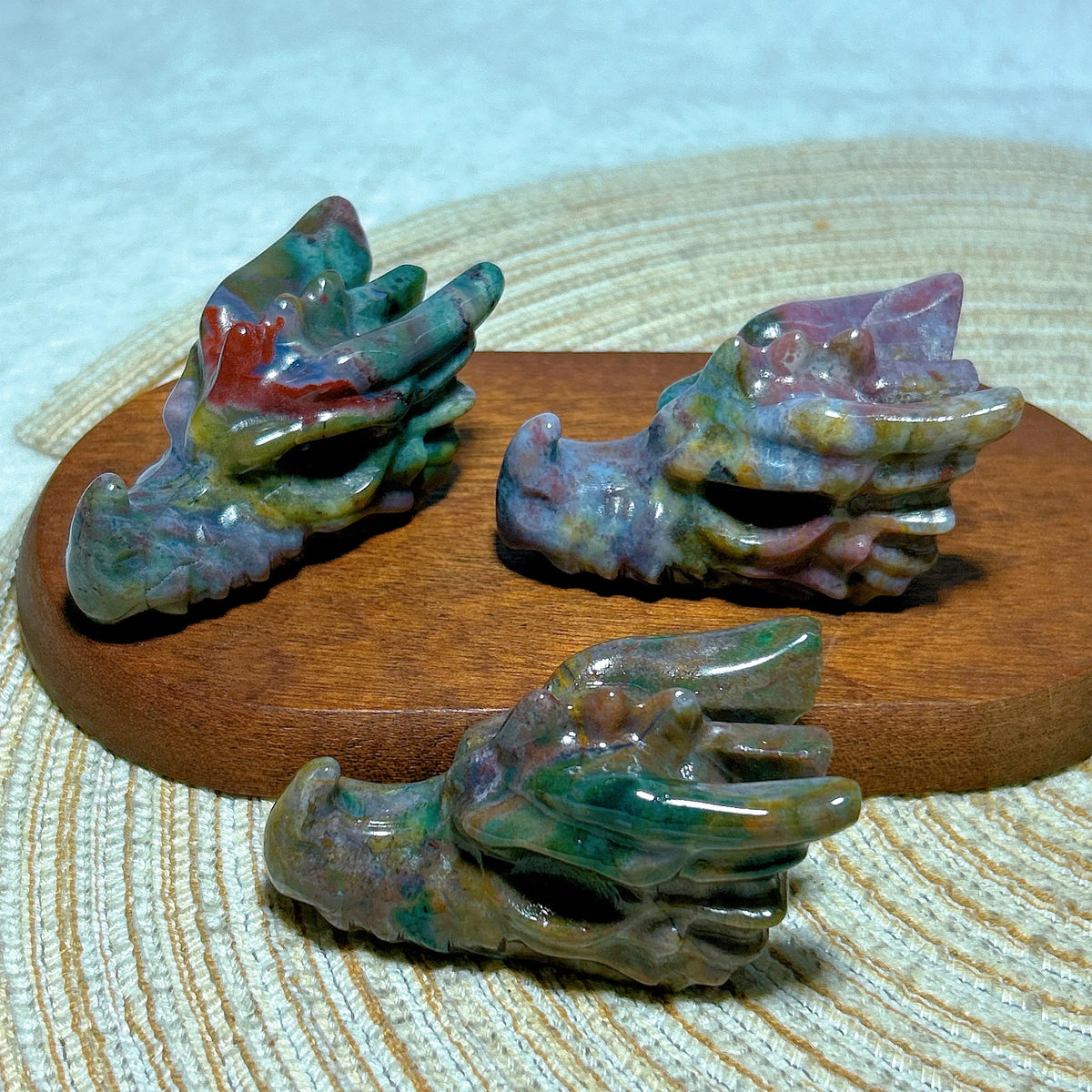 Ocean Jasper Dragon Head-ToShay.org