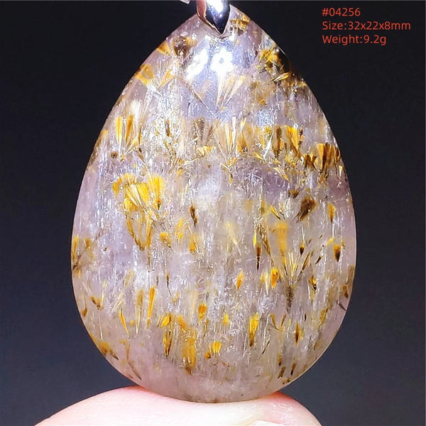 Purple Rutilated Auralite Pendant-ToShay.org