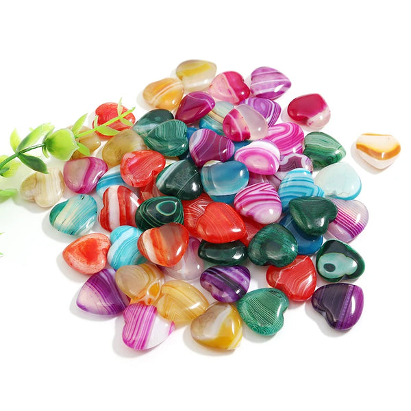 Mixed Stripe Agate Hearts-ToShay.org