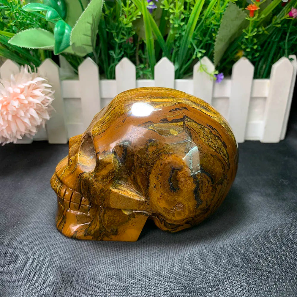 Yellow Tiger Eye Skull-ToShay.org