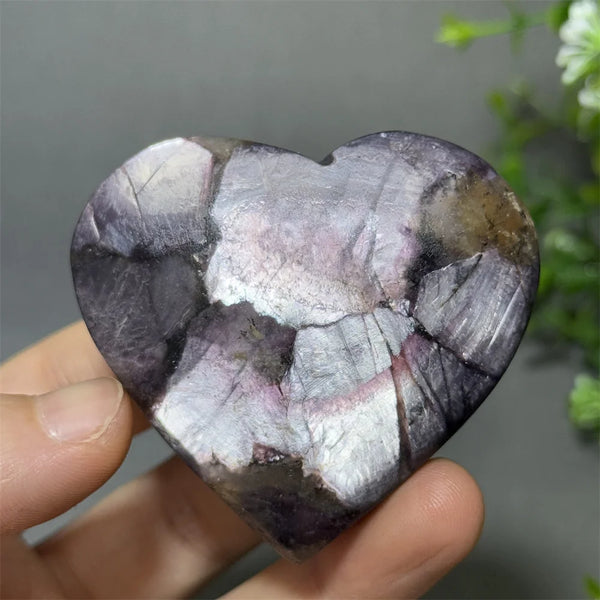 Purple Lithium Mica Heart-ToShay.org