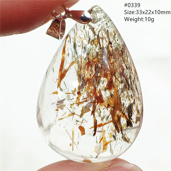 Gold Rutilated Quartz Pendant-ToShay.org