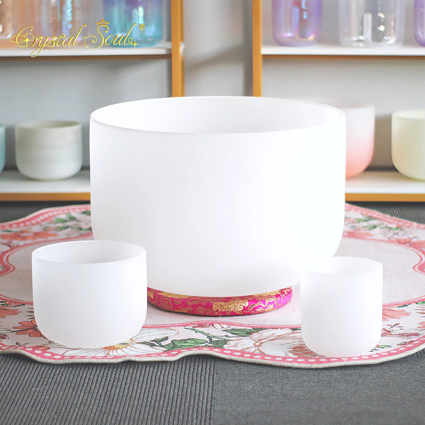 Crystal Soul 22 Inch Customizable Large Crystal Bowl Meditation Interactive Sound Bath-ToShay.org