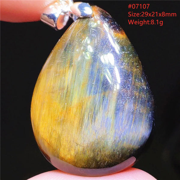 Blue Pietersite Chatoyant Pendant-ToShay.org