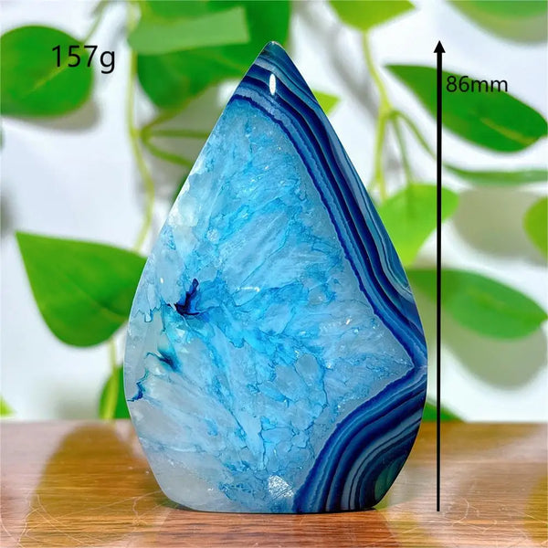Blue Silk Agate Flame-ToShay.org
