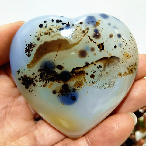 Yellow Moss Agate Heart-ToShay.org