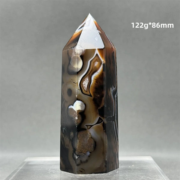 Black Red Striped Agate Wand-ToShay.org