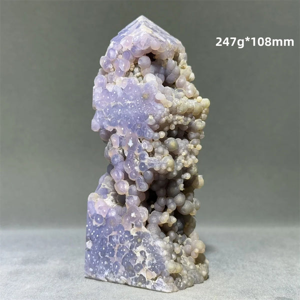 Purple Grape Agate Quartz Tower-ToShay.org