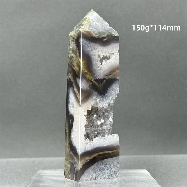 Green Aquatic Agate Tower-ToShay.org