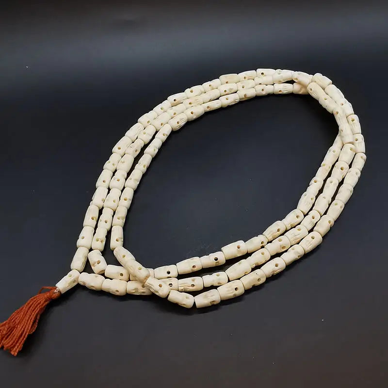 White Yak Bone Skull Beads-ToShay.org