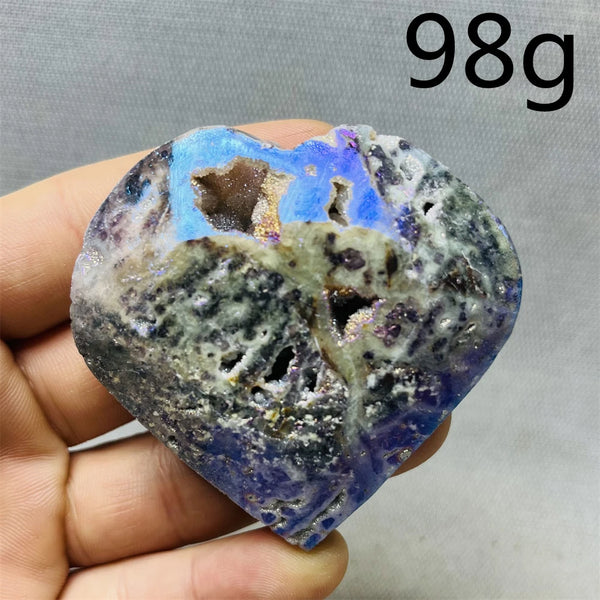 Purple Sphalerite Geode Heart-ToShay.org