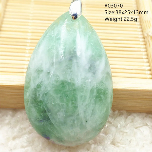 Green Feather Fluorite Pendant-ToShay.org