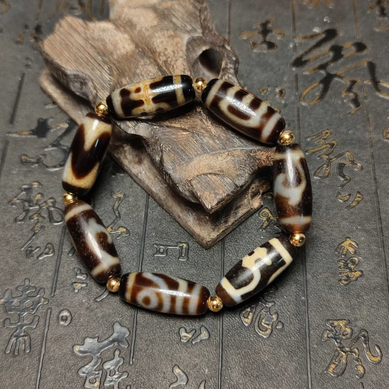 Tibetan Agate Dzi Bracelet-ToShay.org