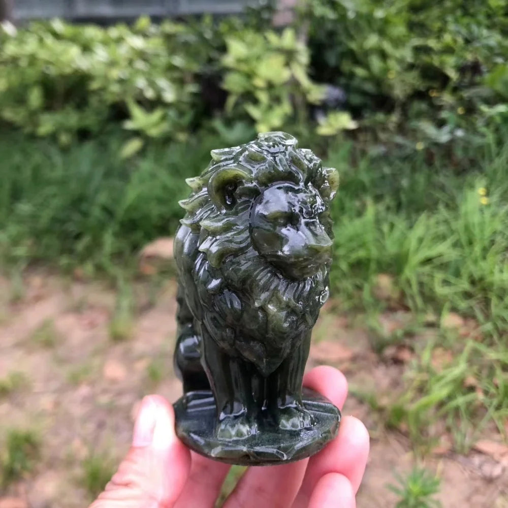 Green Ophiolite Rock Lion-ToShay.org