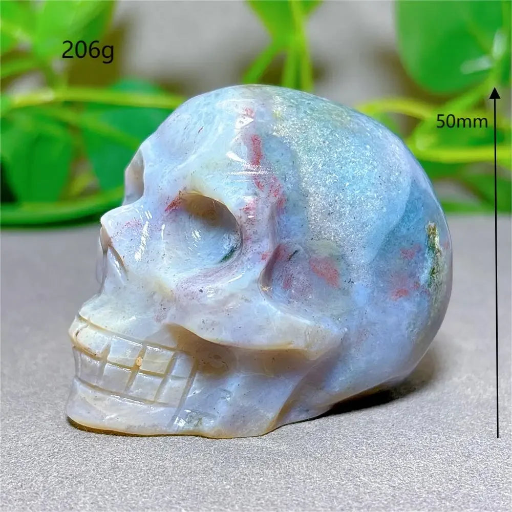 Blue Ocean Jasper Skull-ToShay.org