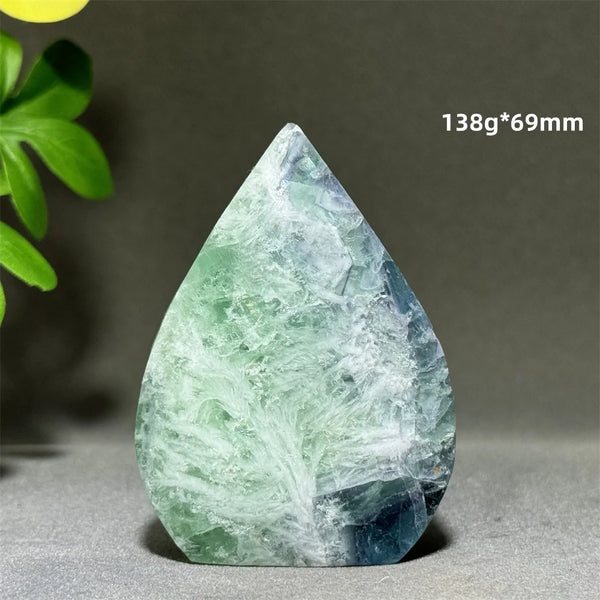 Green Feather Fluorite Torch-ToShay.org
