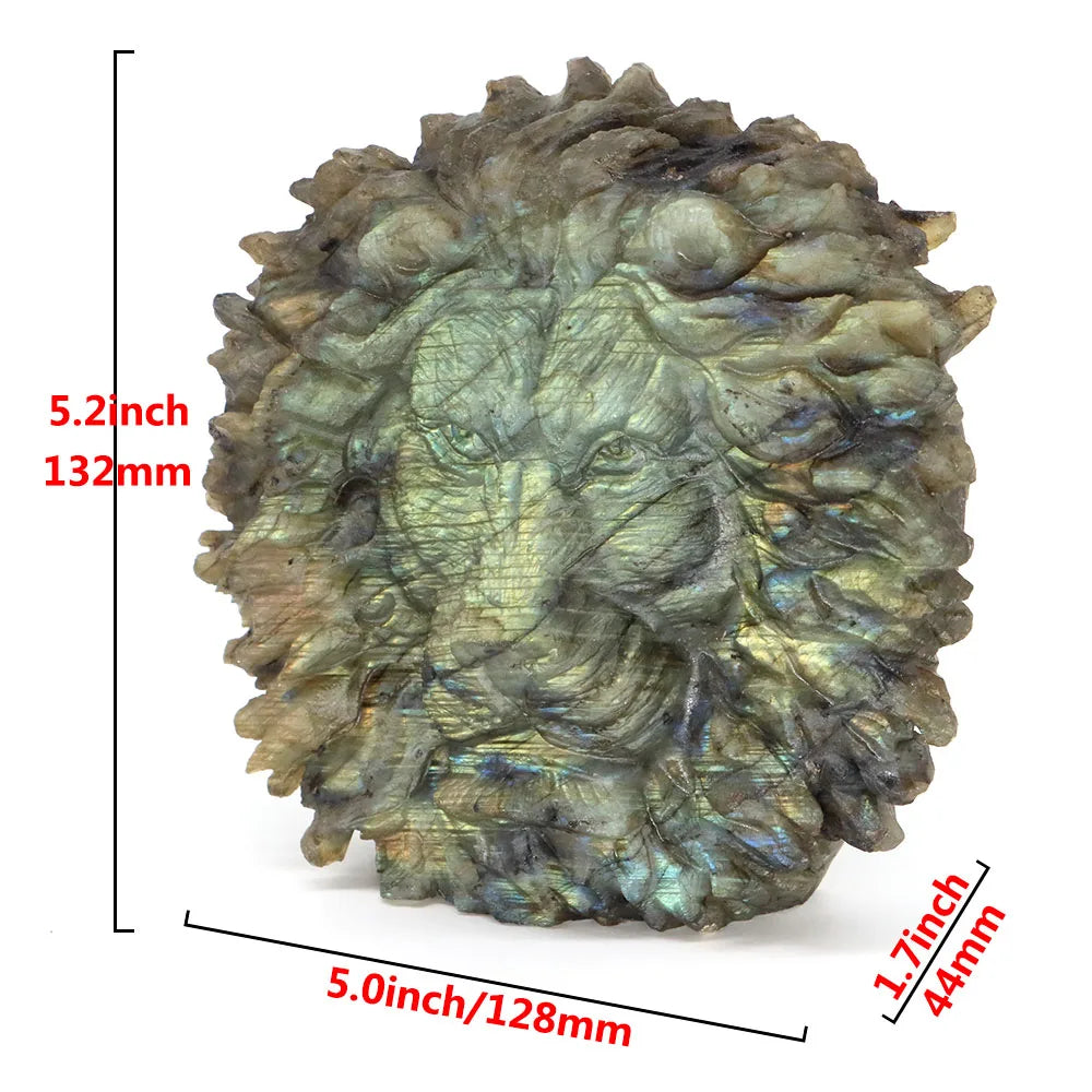Blue Labradorite Lion Head-ToShay.org