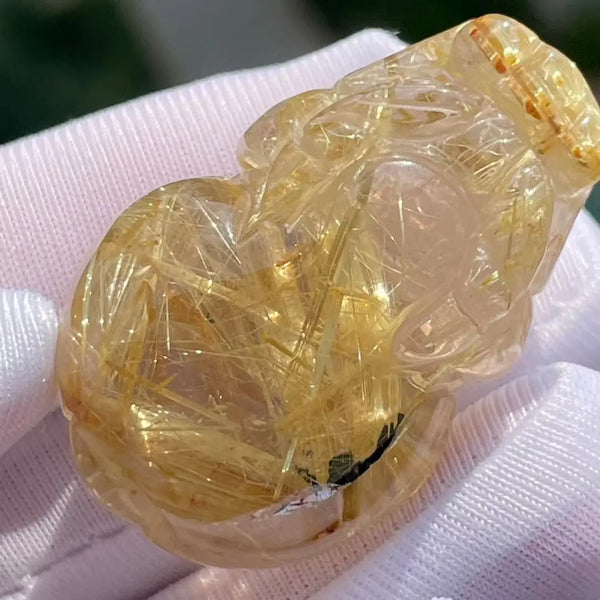 Gold Rutilated Quartz Pi Xiu-ToShay.org