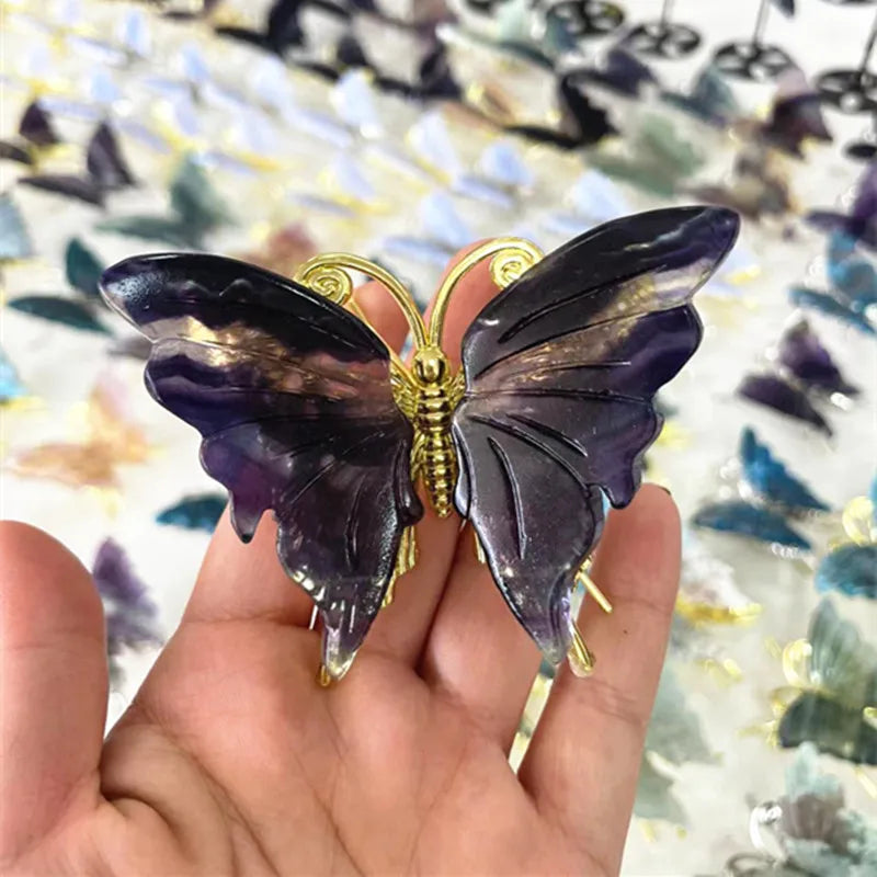 Blue Apatite Butterfly-ToShay.org