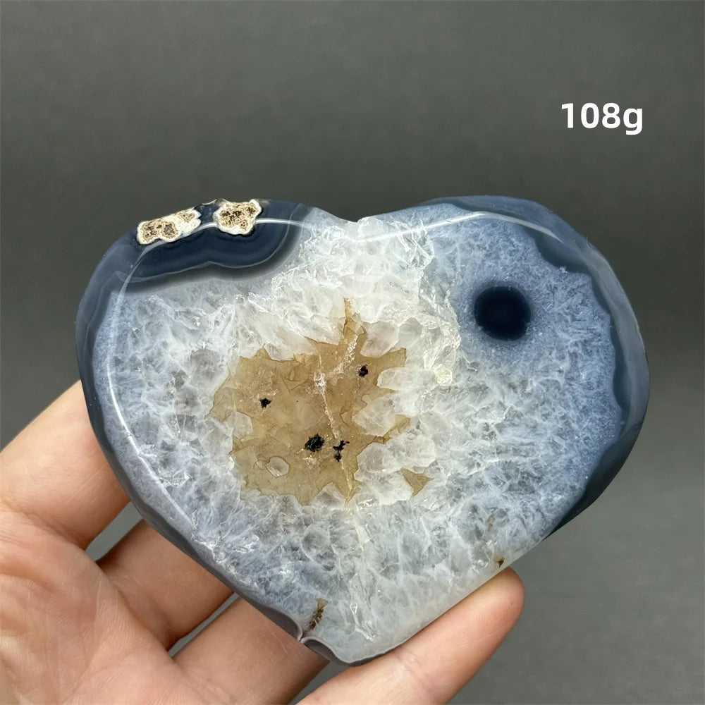 Grey Agate Geode Hearts-ToShay.org