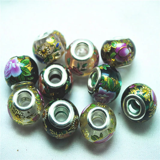 Green Gold Glass Beads-ToShay.org