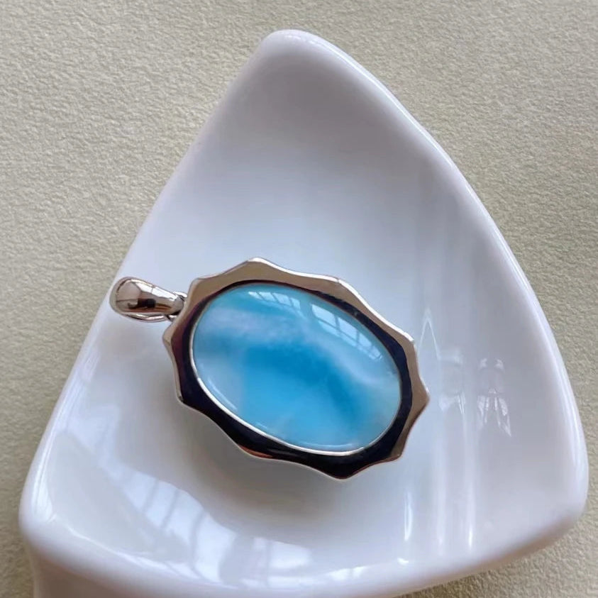 Blue Larimar Pendant-ToShay.org