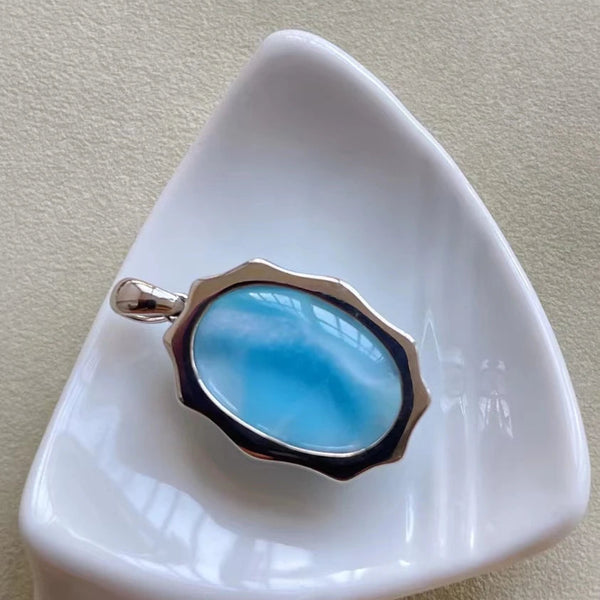 Blue Larimar Pendant-ToShay.org