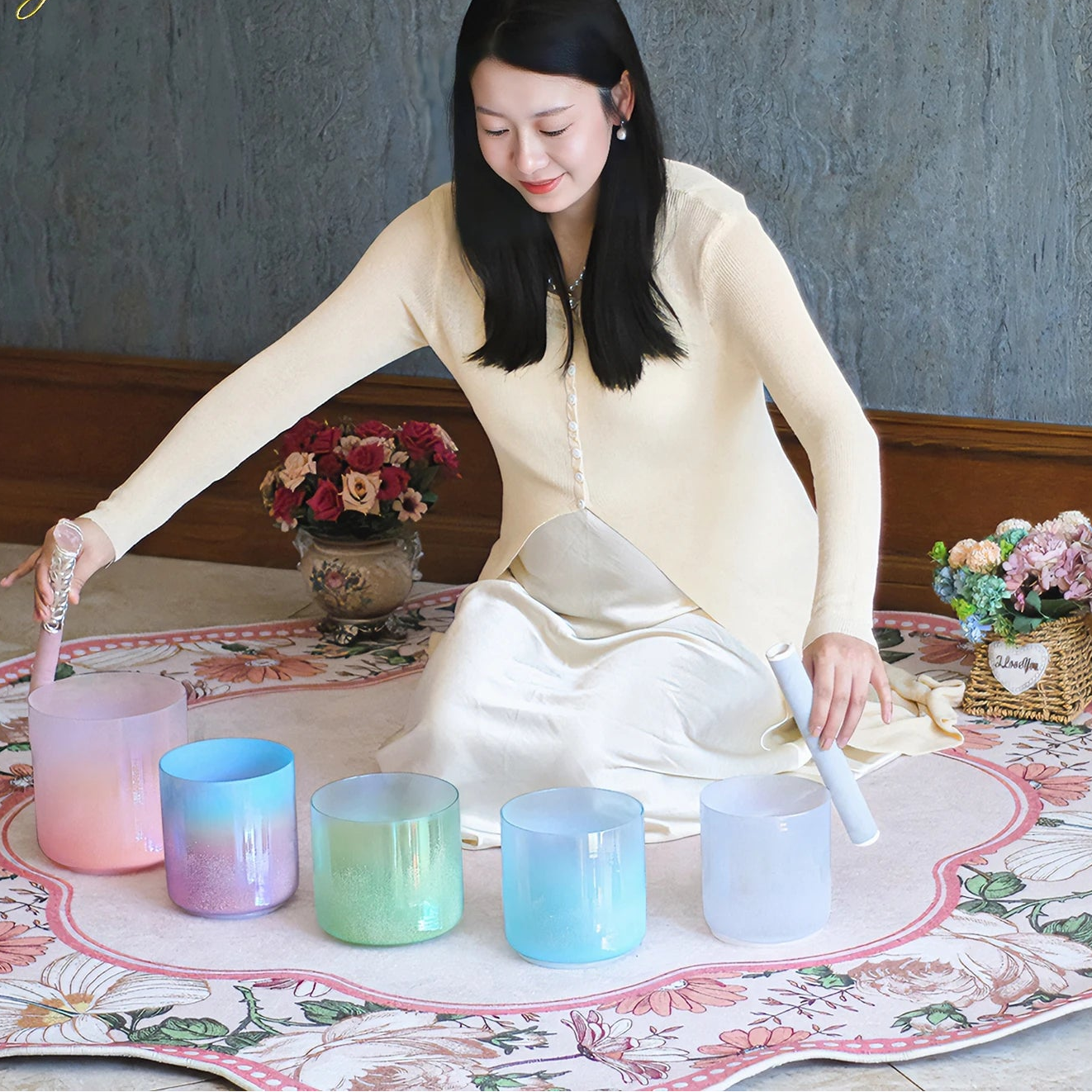Mixed Crystal Singing Bowl Set-ToShay.org