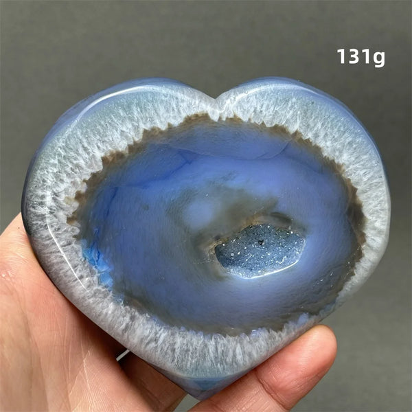 Blue Agate Geode Heart-ToShay.org