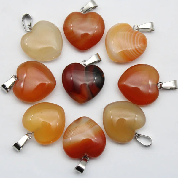 Mixed Crystal Heart Pendants-ToShay.org