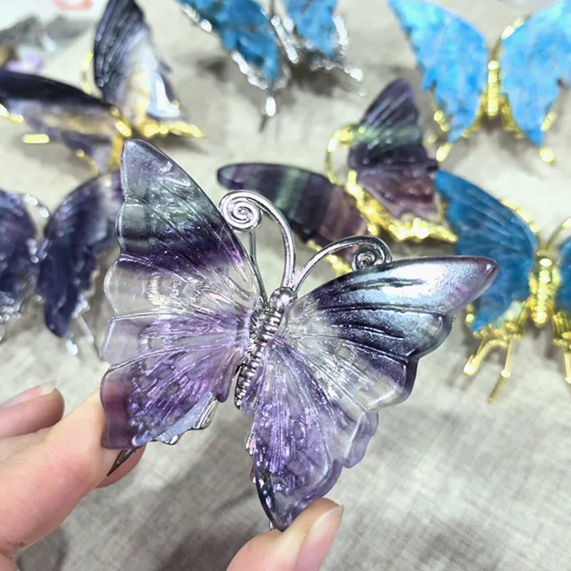 Blue Apatite Butterfly-ToShay.org