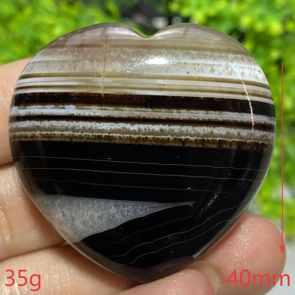 Black Agate Geode Heart-ToShay.org