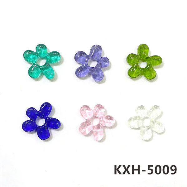 Mixed Glass Flower Pendants-ToShay.org