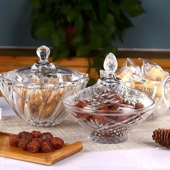 Crystal Glass Candy Jar-ToShay.org
