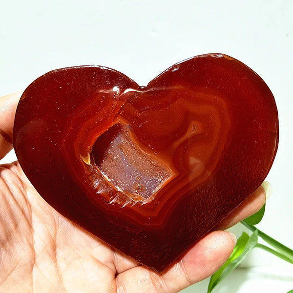 Red Agate Geode Heart-ToShay.org