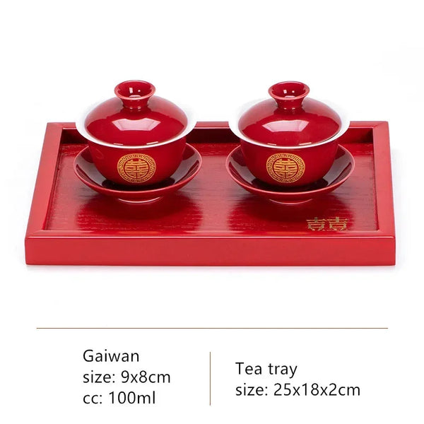 Red Ceramic Tea Sets-ToShay.org