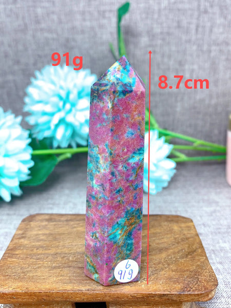 Pink Ruby Fuchsite Crystal Point-ToShay.org