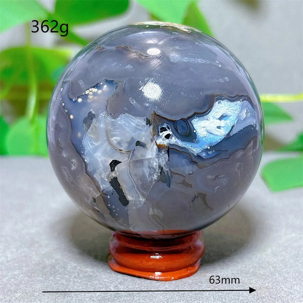Green Fluorescent Volcanic Agate Ball-ToShay.org