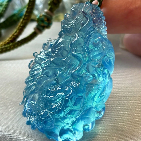 Blue Aquamarine Dragon-ToShay.org