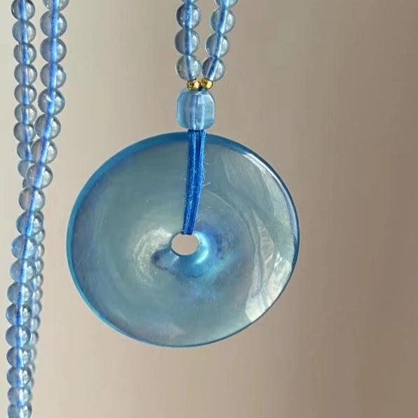 Blue Aquamarine Pendant-ToShay.org
