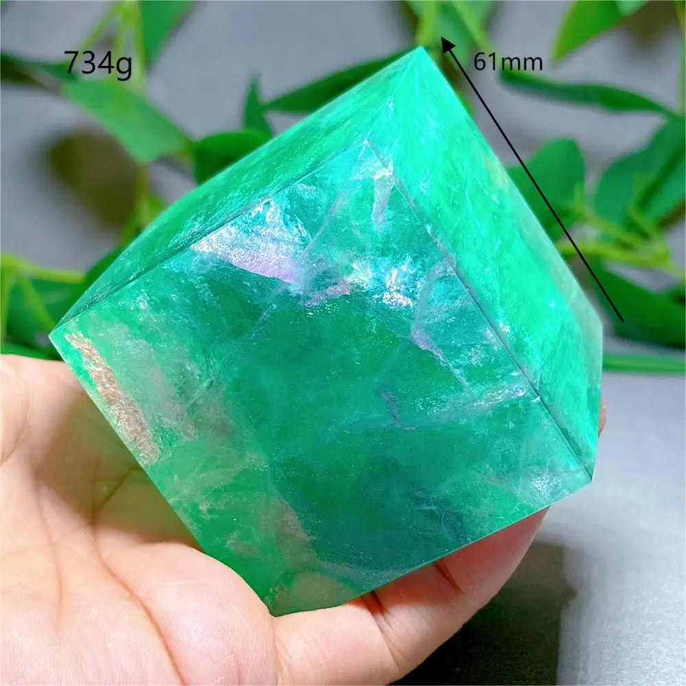 Green Fluorite Cube-ToShay.org