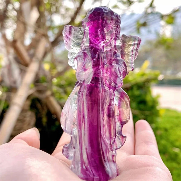 Purple Rainbow Fluorite Angel-ToShay.org