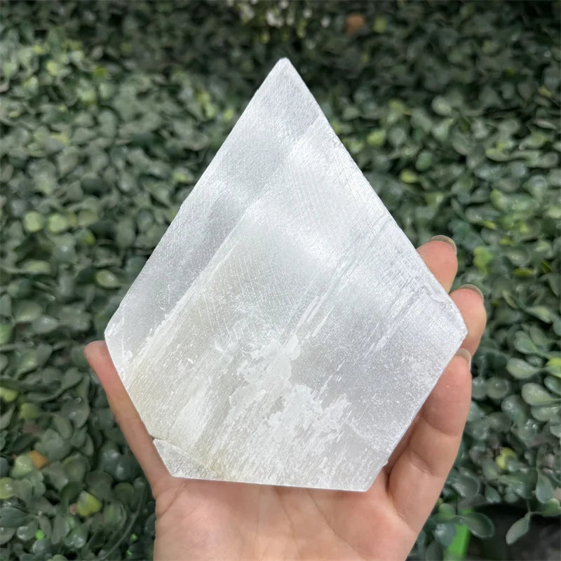 White Selenite Crystal Slab-ToShay.org