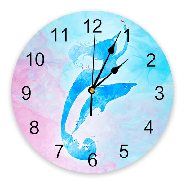 Mermaid Dolphin Clock-ToShay.org