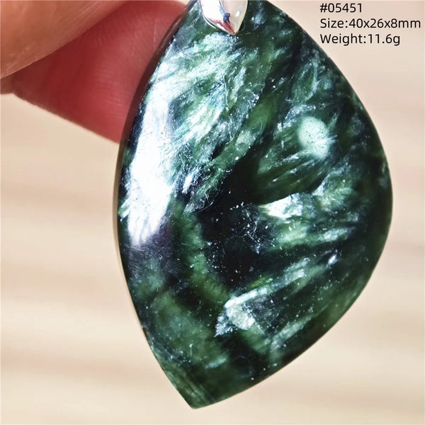 Green Seraphinite Pendant-ToShay.org