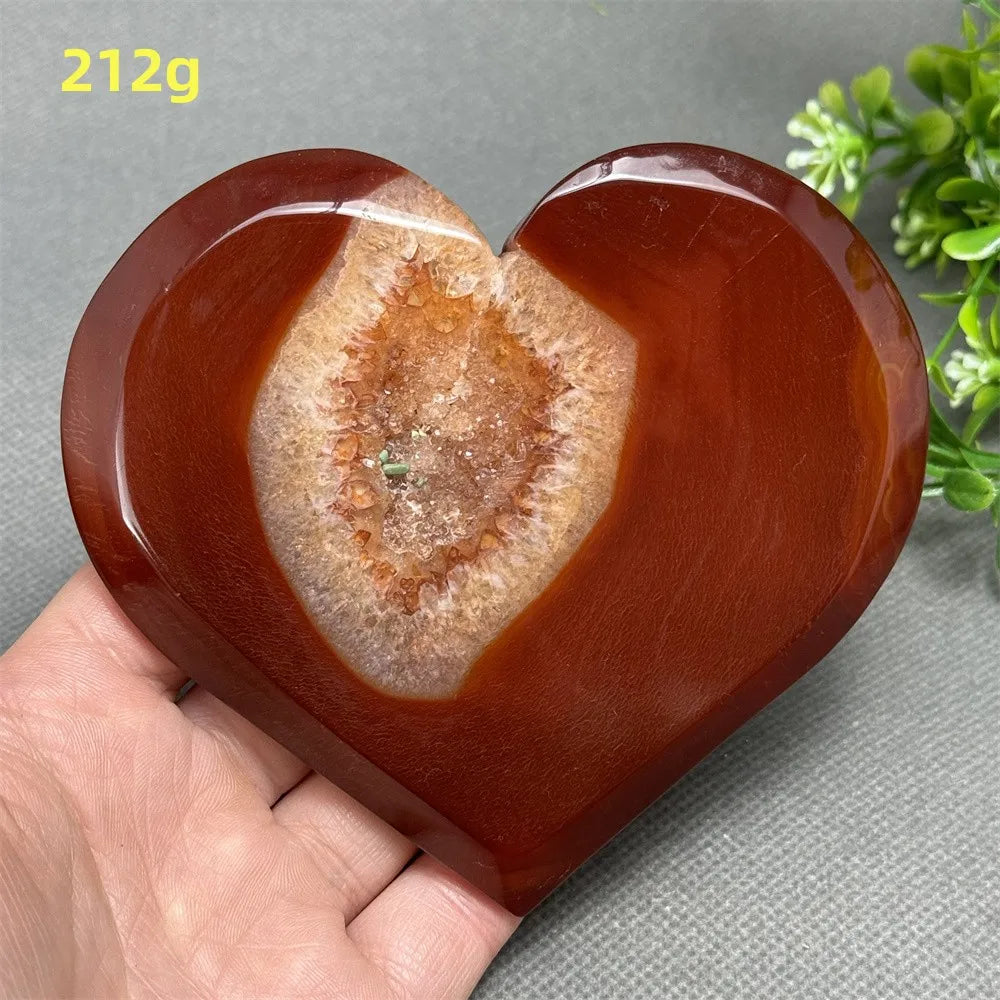 Red Agate Geode Heart-ToShay.org