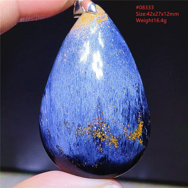Blue Pietersite Chatoyant Pendant-ToShay.org