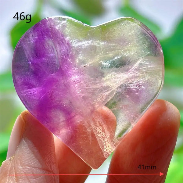 Rainbow Fluorite Heart-ToShay.org